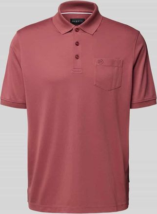 Bugatti Poloshirt mit Brusttasche in Bordeaux, Gr&ouml;&szlig;e XL