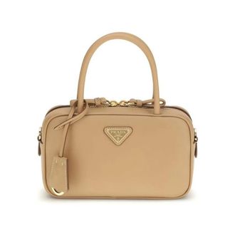 Prada Dames, Tassen, Beige, Maat: ONE Size Leer