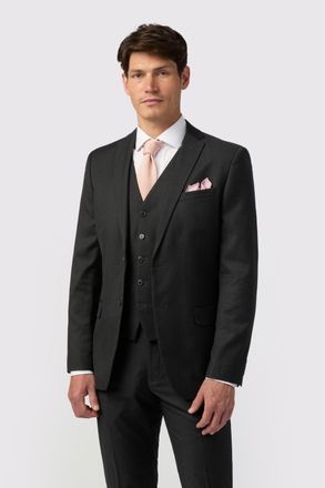 Antique Rogue Mens Slim Fit Charcoal Jacket - Grey - Size 48 (Chest)