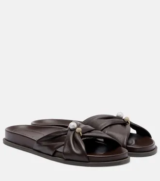 Jimmy Choo London Rafi embellished leather sandals