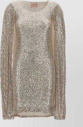 Le Twins sequined cape dress