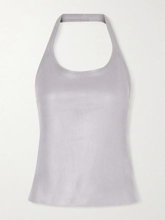 Stouls Canotta In Pelle Cherry - Grigio