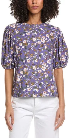 Nicole Miller Linen-Blend Blouse