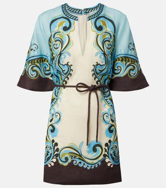 Alemais Al&eacute;mais Natalia printed linen minidress