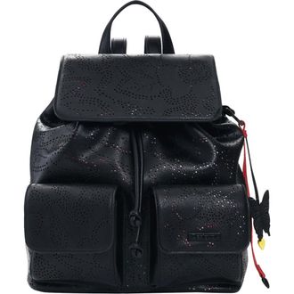 Desigual Mini Perforated Design Convertible Backpack in Black at Nordstrom