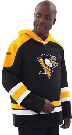Starter Mens Starter Black/Gold Pittsburgh Penguins Hockey Pullover Hoodie at Nordstrom, Size Medium