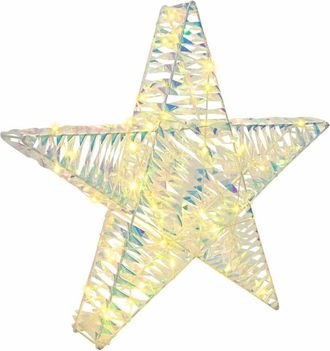 vidaXL Estrella De Navidad 3d Blanco C&aacute;lido 55 X 52,5 X 10 Cm Vidaxl