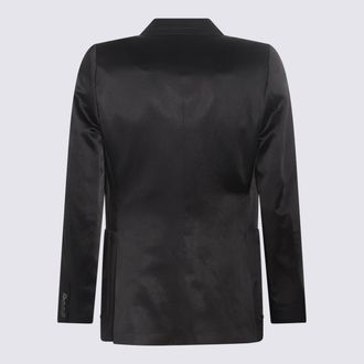 Dries Van Noten Single-Breasted Cotton-Acrylic Blazer - Black