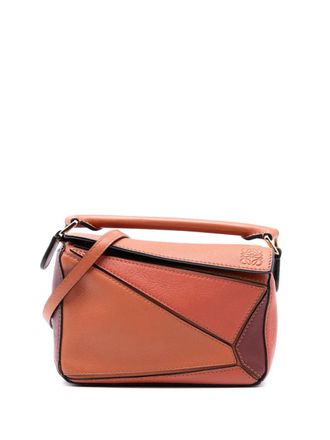 Loewe 2020 Mini Tricolor Calfskin Puzzle satchel - Orange
