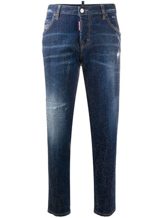 Dsquared2 Jeans skinny crop - Blu
