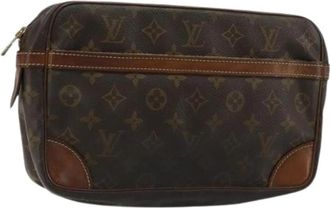 Louis Vuitton Pre-owned Clutch Bag - Dames - Vintage Clutch - Bruin - ONE Size - Leer - Vintage
