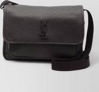 Saint Laurent niki lambskin leather messenger bag large