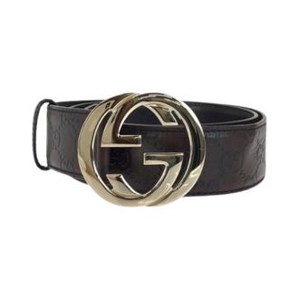 Gucci Pre-owned GG Guccissima Leather Belt - female - Gucci Vintage - Vintage Belts - Brown - ONE SIZE - Pre-owned
