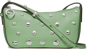Kate Spade New York halo studded fine grain leather crossbody in Crisp Sage at Nordstrom