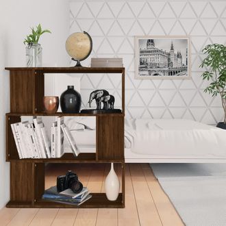vidaXL Vidaxl - Estanter&iacute;a/biombo Madera Contrachapada Marr&oacute;n Roble 80x24x96 Cm