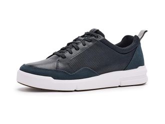 Nunn Bush KORE City Rally Oxford Athletic Style Moccasin Toe Lightweight Lace-Up Mens Shoes Navy : 10.5 W (EE), Faux Leather