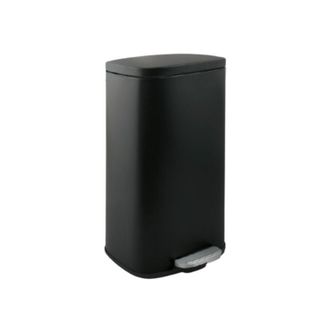 Spirella Spirella - Papelera De Cocina Con Pedal De Gran Capacidad Acero Akira 50l Negro Mate