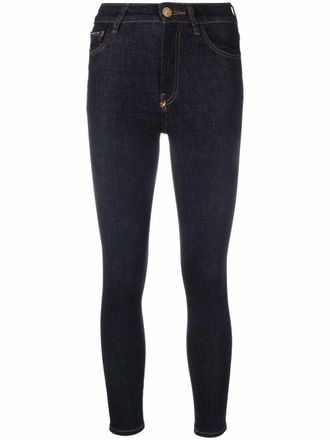 Philipp Plein Jeans skinny con applicazione logo - Blu