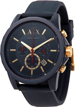 A|X Armani Exchange Outerbanks Chronograph Quartz Blue Dial Mens Watch AX1335