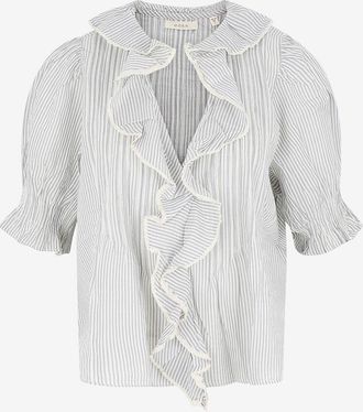 D&ocirc;en Bluse mit V-Ausschnitt mit Ballon&auml;rmeln Henri