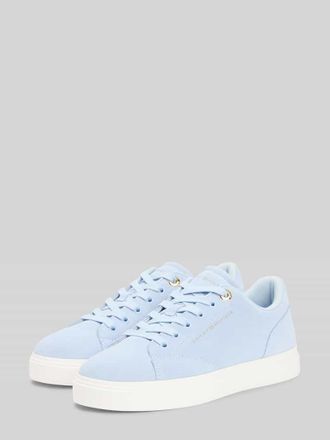 Tommy Hilfiger Low Top Sneaker aus echtem Leder in Hellblau, Gr&ouml;&szlig;e 36