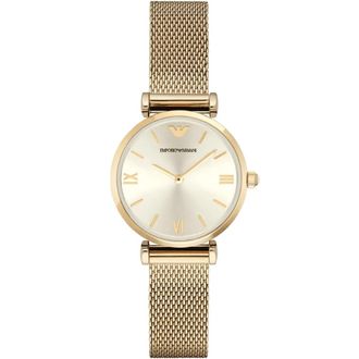 Emporio Armani AR1957 Retro Dames 32mm Gouden RVS Horloge