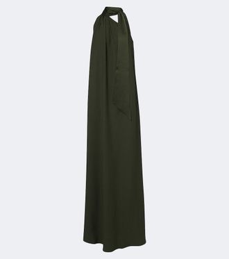 Taller Marmo Astor scarf-detail one-shoulder gown
