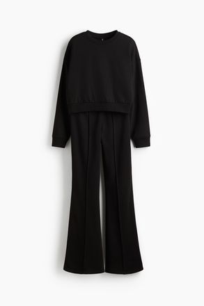 H&M 2-teiliges Sweatshirt-Set - Schwarz