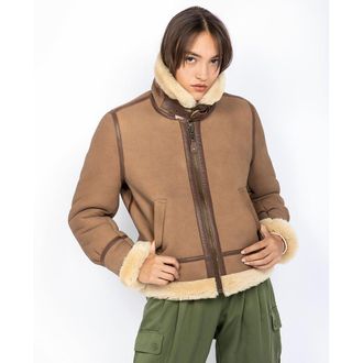 Schott NYC LCW1255A bomberjack van schapenvacht en leer