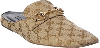 Gucci Ragazzo Canvas & Leather Mule