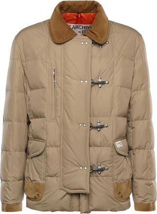 Fay Piumino con colletto a coste - Toni neutri