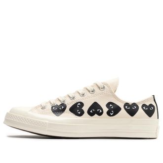 Converse x COMME des GARCONS PLAY Chuck 70 Low Multi Heart - White Black A08150C