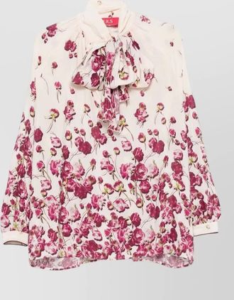 F.R.S. For Restless Sleepers silk blend floral print lavalli&egrave;re blouse