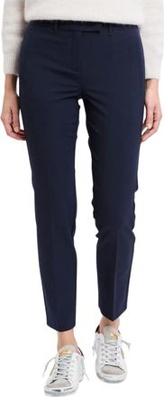 Marella Chino Broek - Dames - Slim Fit Broeken - Blauw - L - Wol - Broeken