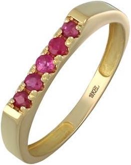 Bony Levy El Mar 18K Gold Gemstone Stackable Ring in 18K Yellow Gold/ruby at Nordstrom, Size 7.5