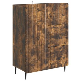 vidaXL Aparador Roble Ahumado 66 X 34,5 X 91,5 Cm Madera De Ingenier&iacute;a Vidaxl