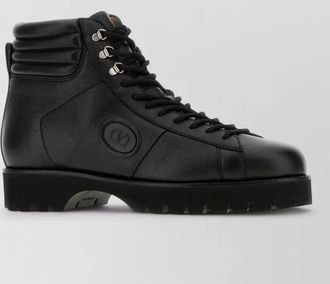 Valentino Garavani leather combat boots