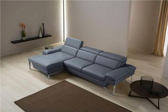 Egoitaliano Ecksofa »Princess, elegantes Designsofa mit erstklassigem Sitzkomfort, L-Form« mit Recamiere, inkl. Kopfteilverstellung, edle Designmetallfüsse