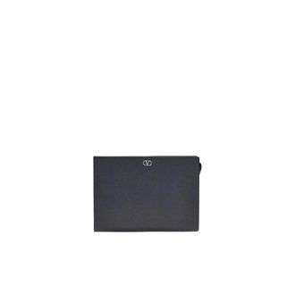 Valentino Garavani VLogo Pouch - Heren - Accessoires - Zwart - Maat: ONE Size Leer