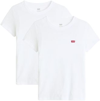 Levi's T-Shirt »Mini-Logo« Packung, 2 Stk. tlg. mit kleiner Markenlogo-Stickerei auf der Brust