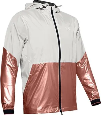 Under Armour Recover Legacy Windbreaker Jacket White Rose Gold 1353370-112