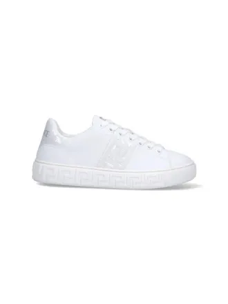 Versace Greca Sequin Sneakers - White