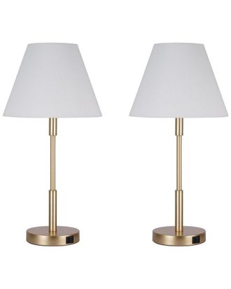 Kenroy Home Set Of 2 Marlow Lamps With Usb Ports