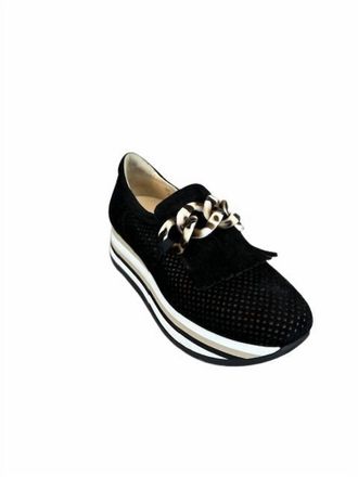 Softwaves WomenS Cloe Velour Sneakers In Black