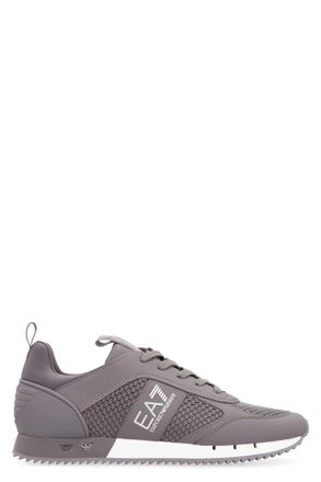 Emporio Armani Mesh And Vegan Leather Low-Top Sneakers