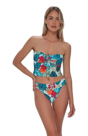 Swim Systems Dolly Crop Top Bikini Swimsuit in Tiki Tango Rib at Nordstrom, Size Xx-Large