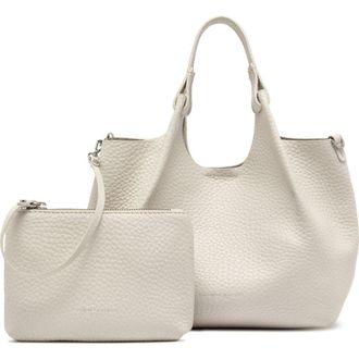 Gianni Chiarini Dua Leather Hobo Shoulder Bag in Off-White at Nordstrom