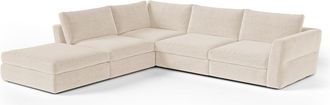 Sia Home Sof&aacute; gran esquinero izquierdo modular 7 plazas tejido beige