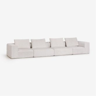 Sklum Sof&aacute; Modular De 4 Piezas En Chenilla Envasado Al Vac&iacute;o Norridge Sklum