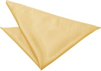 DQT Men Plain Satin Wedding Formal Casual Groom Best Man Office Party Hanky Handkerchief Pocket Square - Pale Yellow